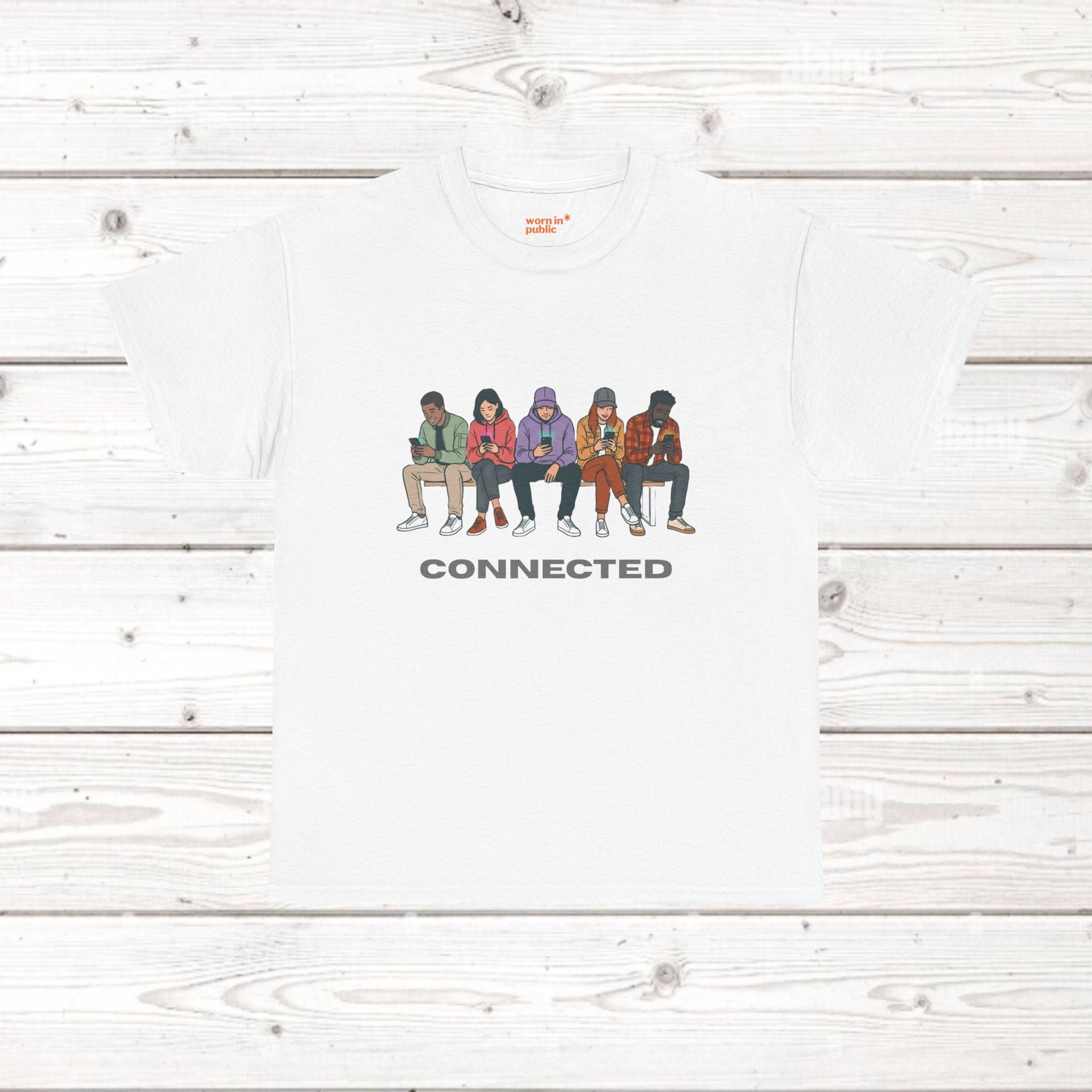 Connected Friends Graphic Tee – Casual Unisex Crewneck Shirt