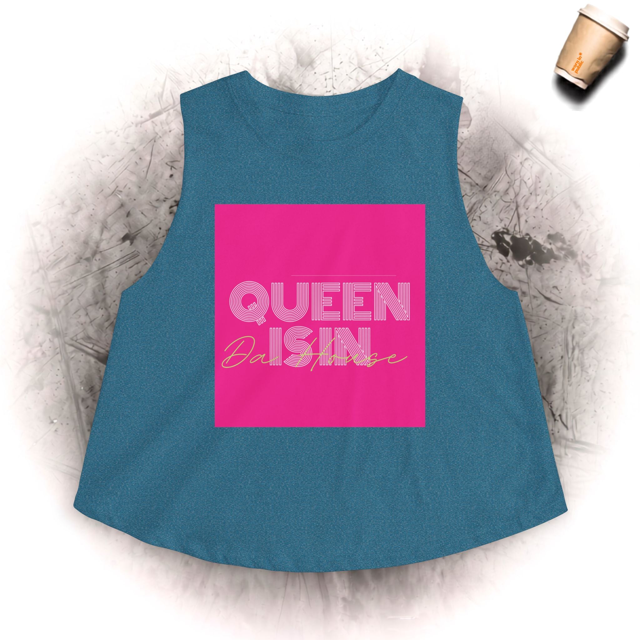 Queen Is In Da House Crop Top | Lustiges, auffälliges Grafik-Oberteil