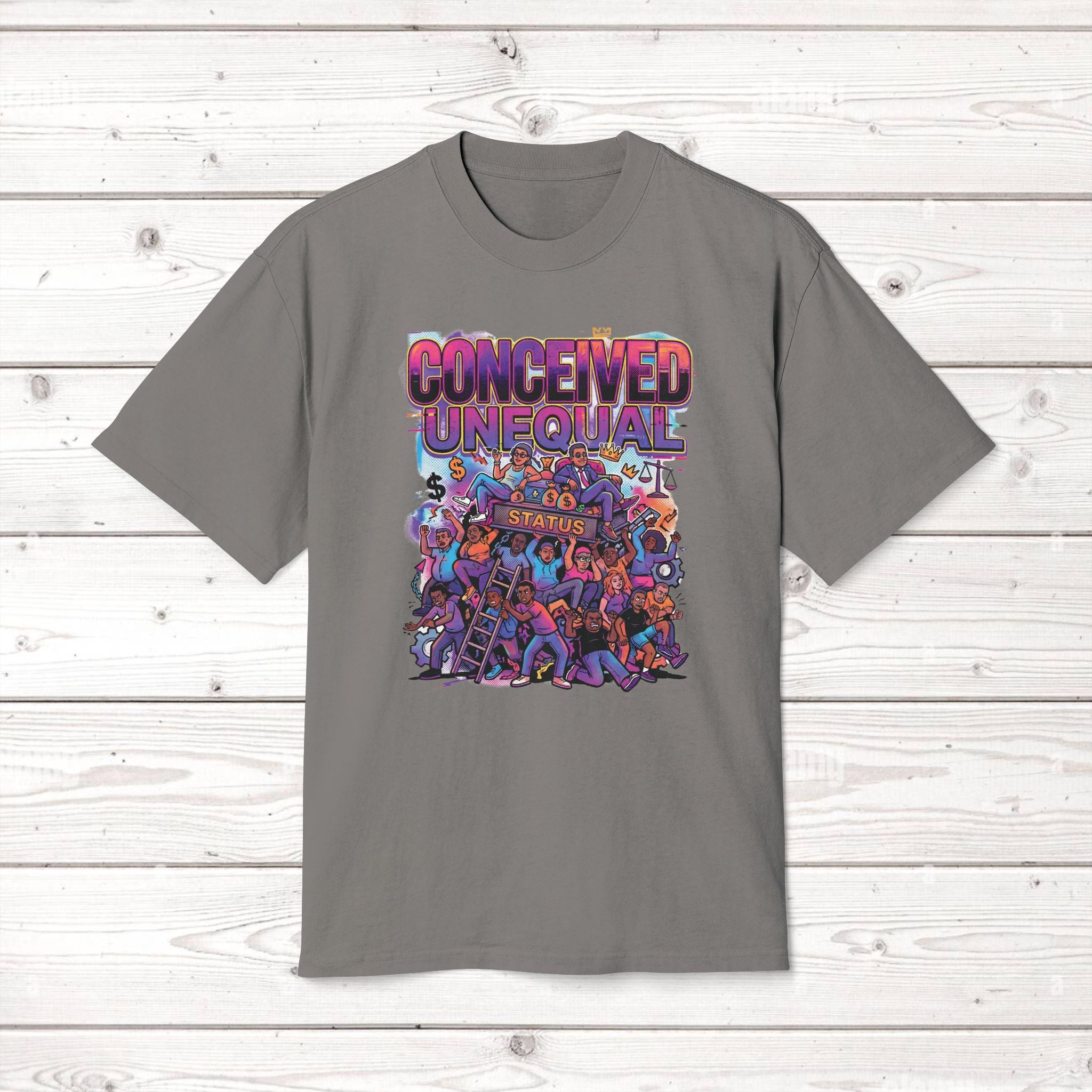 Conceived Unequal | Oversized Boxy Graphic Tee