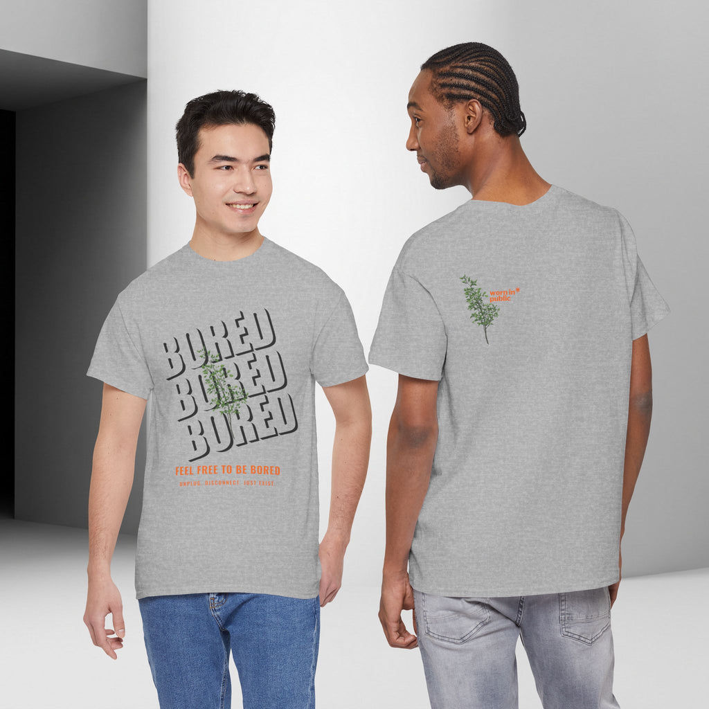 Unisex Botanical Tee — "Feel Free to Be Bored" Graphic T-Shirt