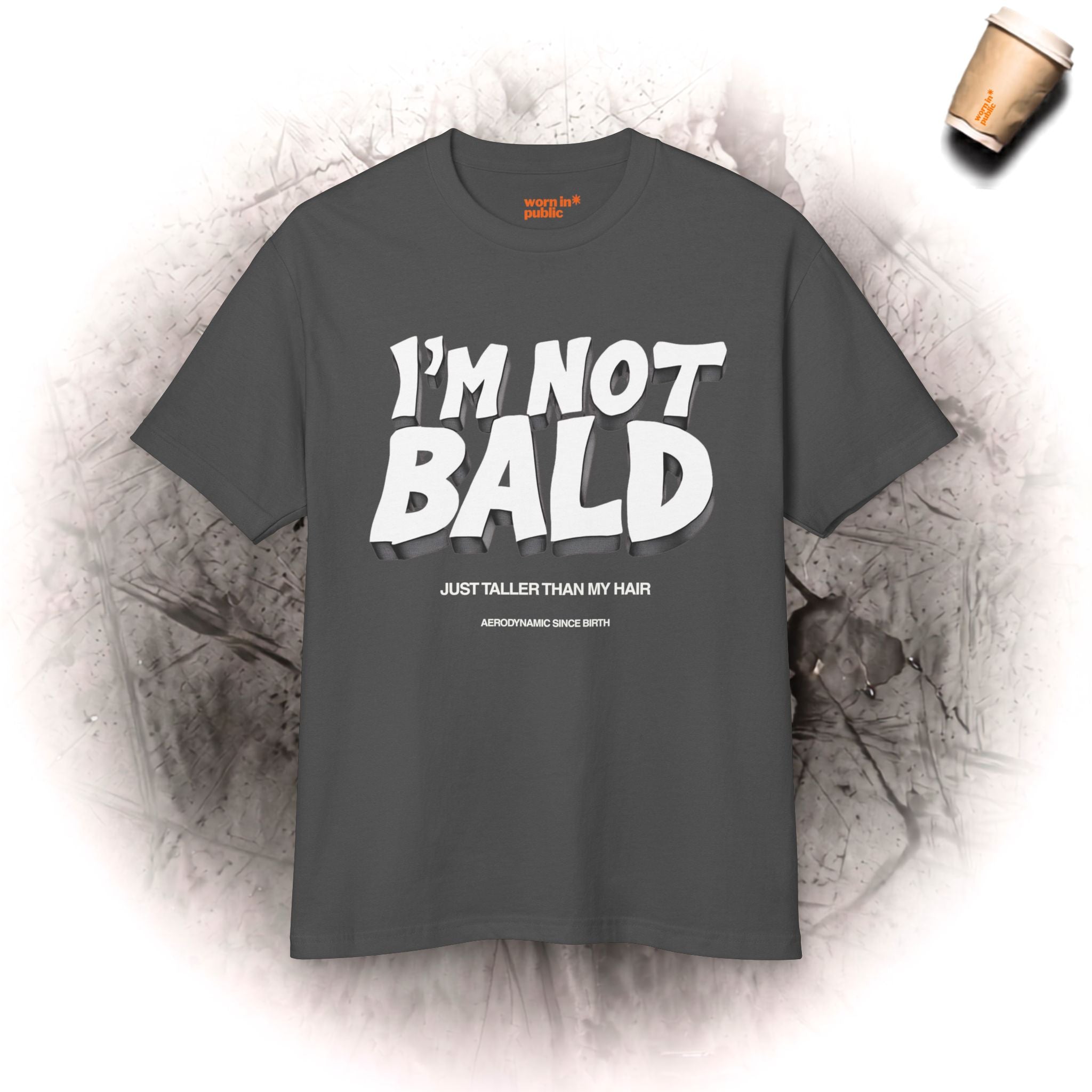 Ich bin nicht kahl, ich bin aerodynamisch T-Shirt | Lustiges T-Shirt mit Glatzkopf-Humor für Männer