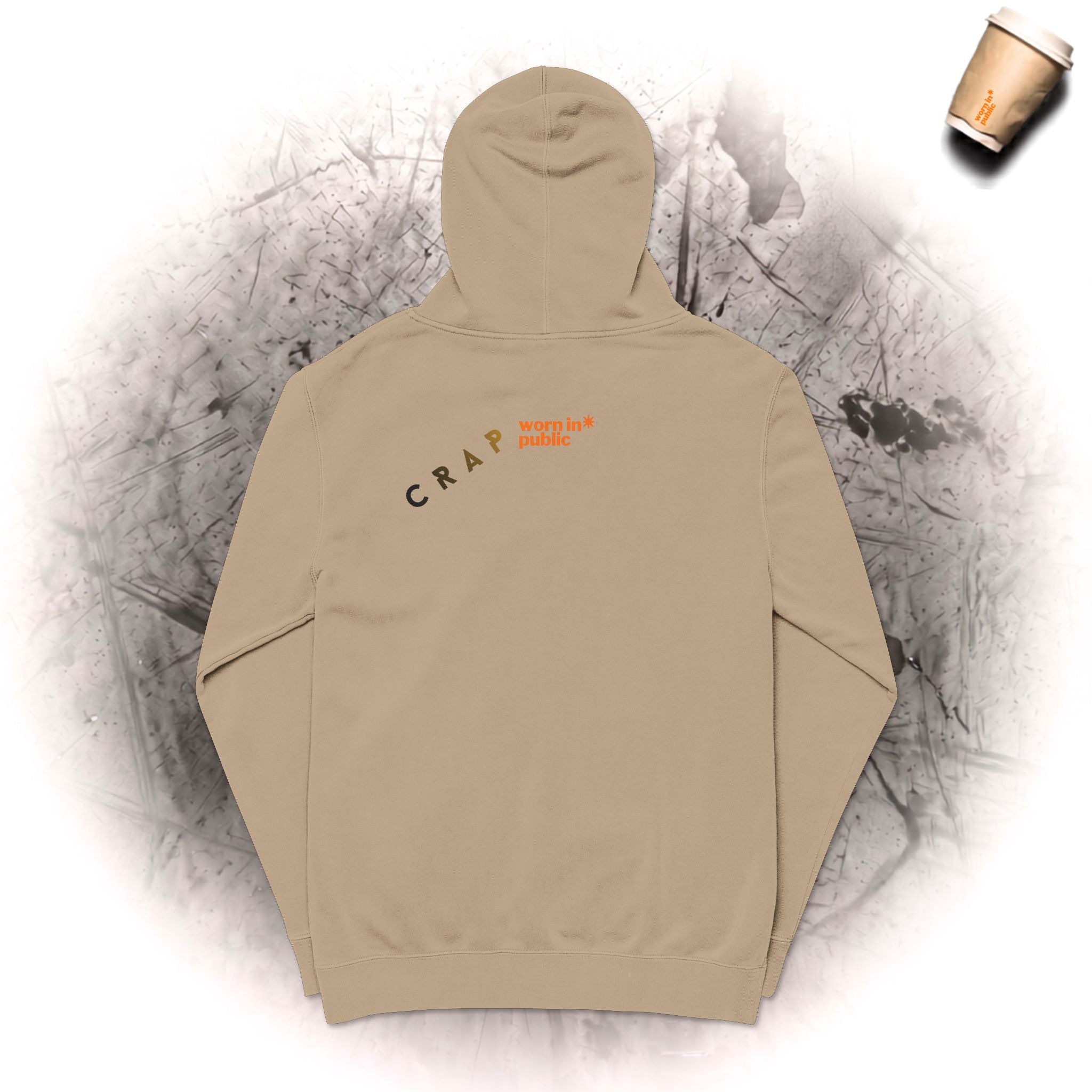 Fashion SHITS Hoodie | Minimalistischer „Crate“-Grafik-Pullover in Vintage-Waschung
