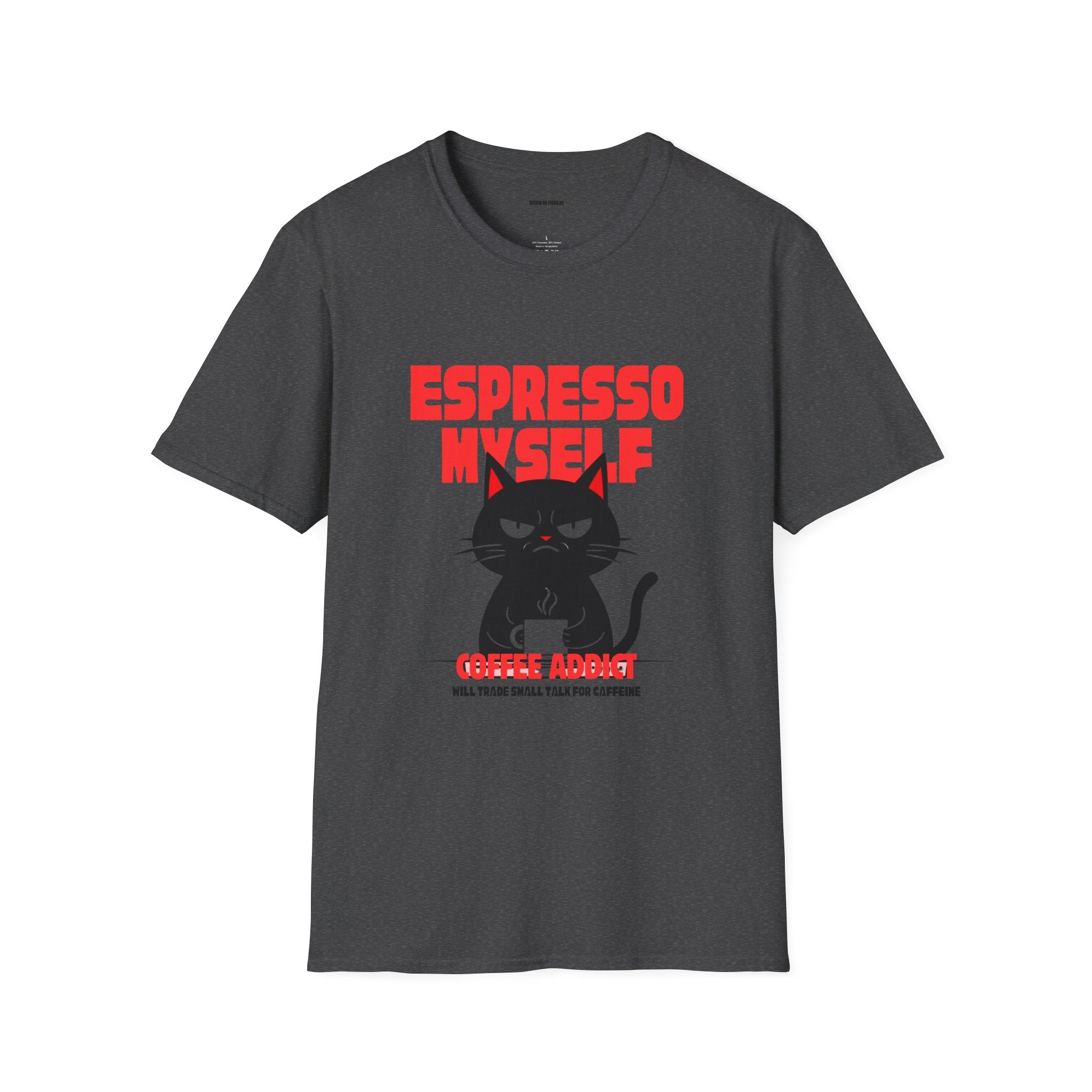 Espresso Myself Cat T-Shirt | Funny Coffee Addict Graphic Tee