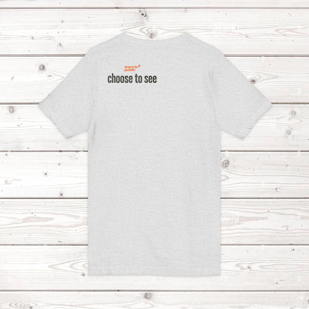 Brain User or Abuser Mens V-Neck Tee — Choose to See Graphic Awareness Shirt