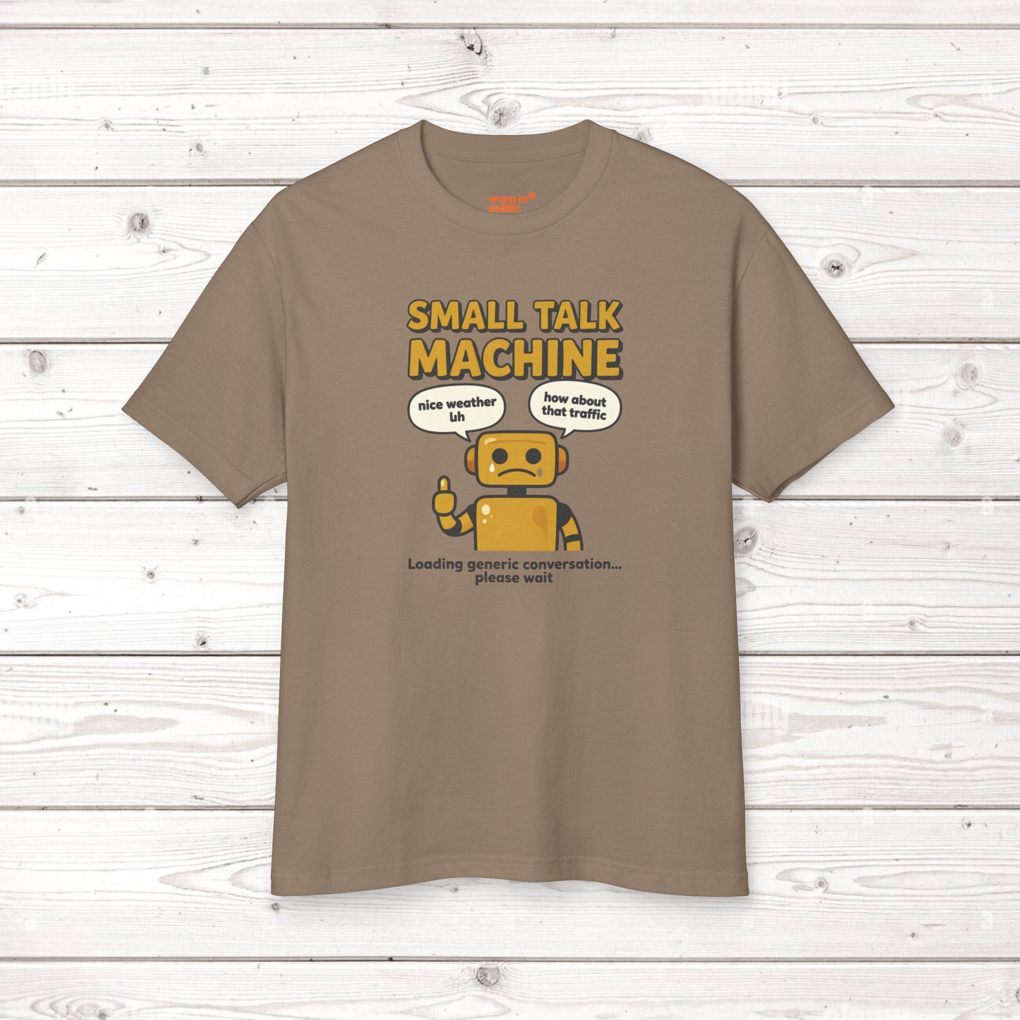Small Talk Machine Unisex T-Shirt | Funny Introvert Gift Graphic Tee