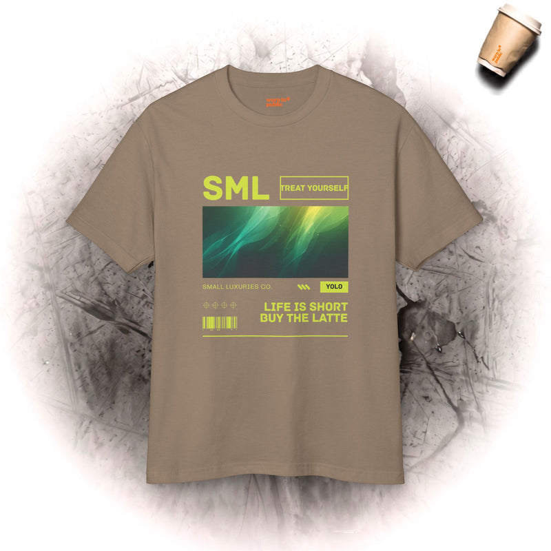 Luxuries of Life Neon Abstrakte Wellen-T-Shirt | Barcode-Grafik-T-Shirt