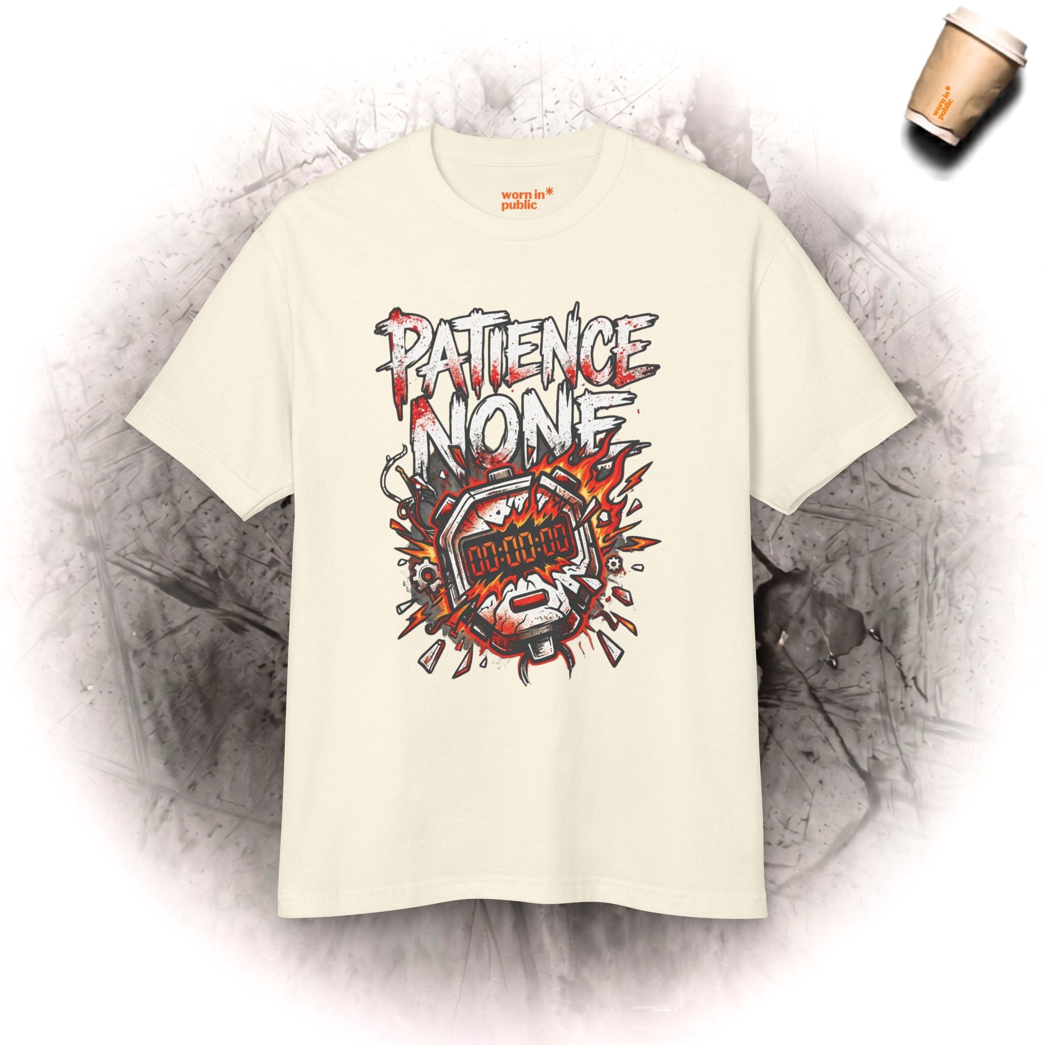 Geduld Null | Bomb Timer Streetwear Grafik-T-Shirt