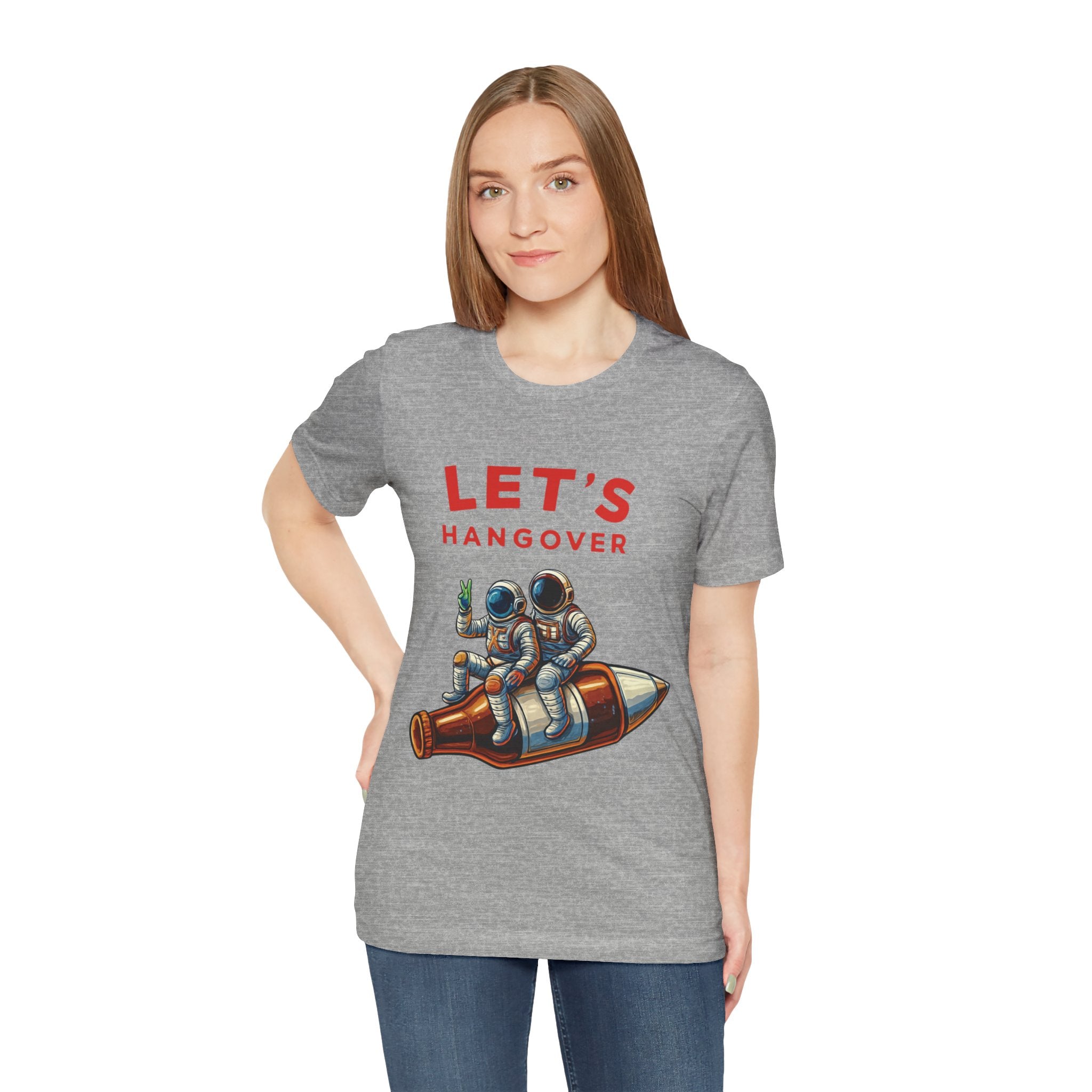 Let's Hangover Astronaut T-Shirt | Funny Space Beer Drinking Graphic Tee