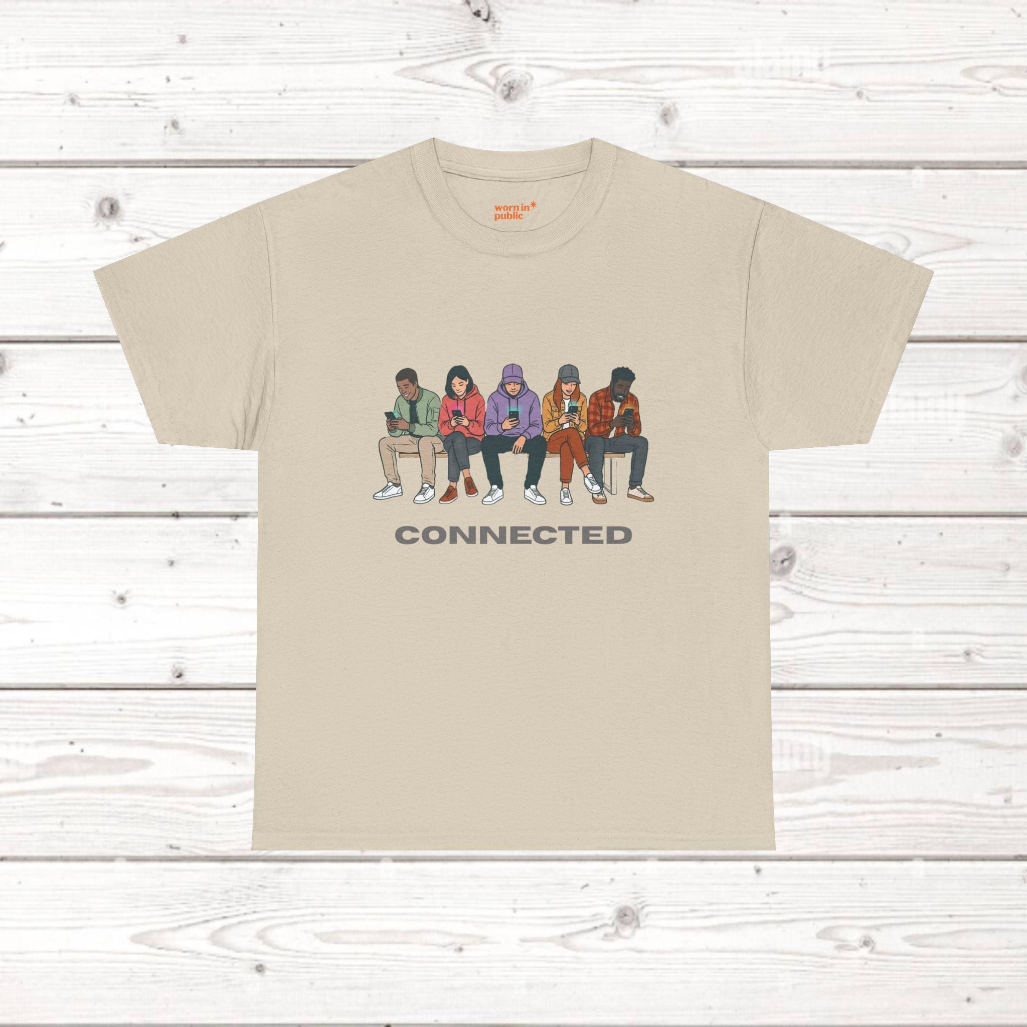 Connected Friends Graphic Tee – Casual Unisex Crewneck Shirt
