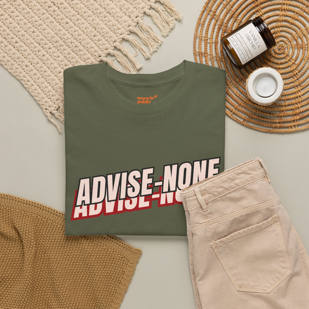 Advise None | Retro Slanted Unisex Graphic Tee