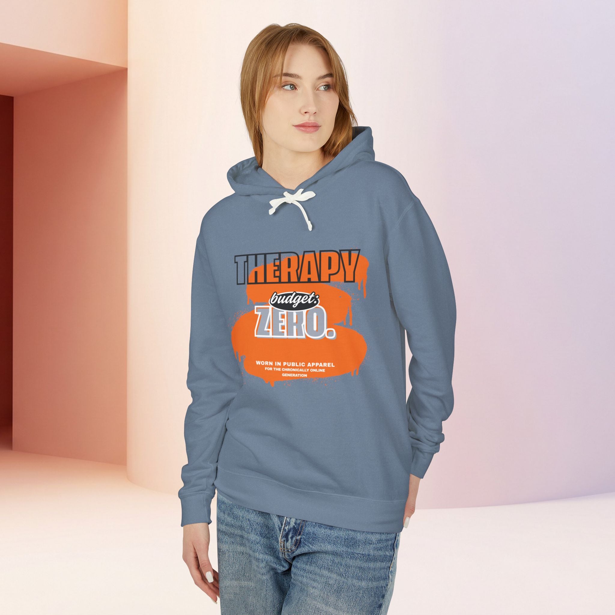 Therapy Budget Zero Hoodie | Funny Mental Health Humor Pullover