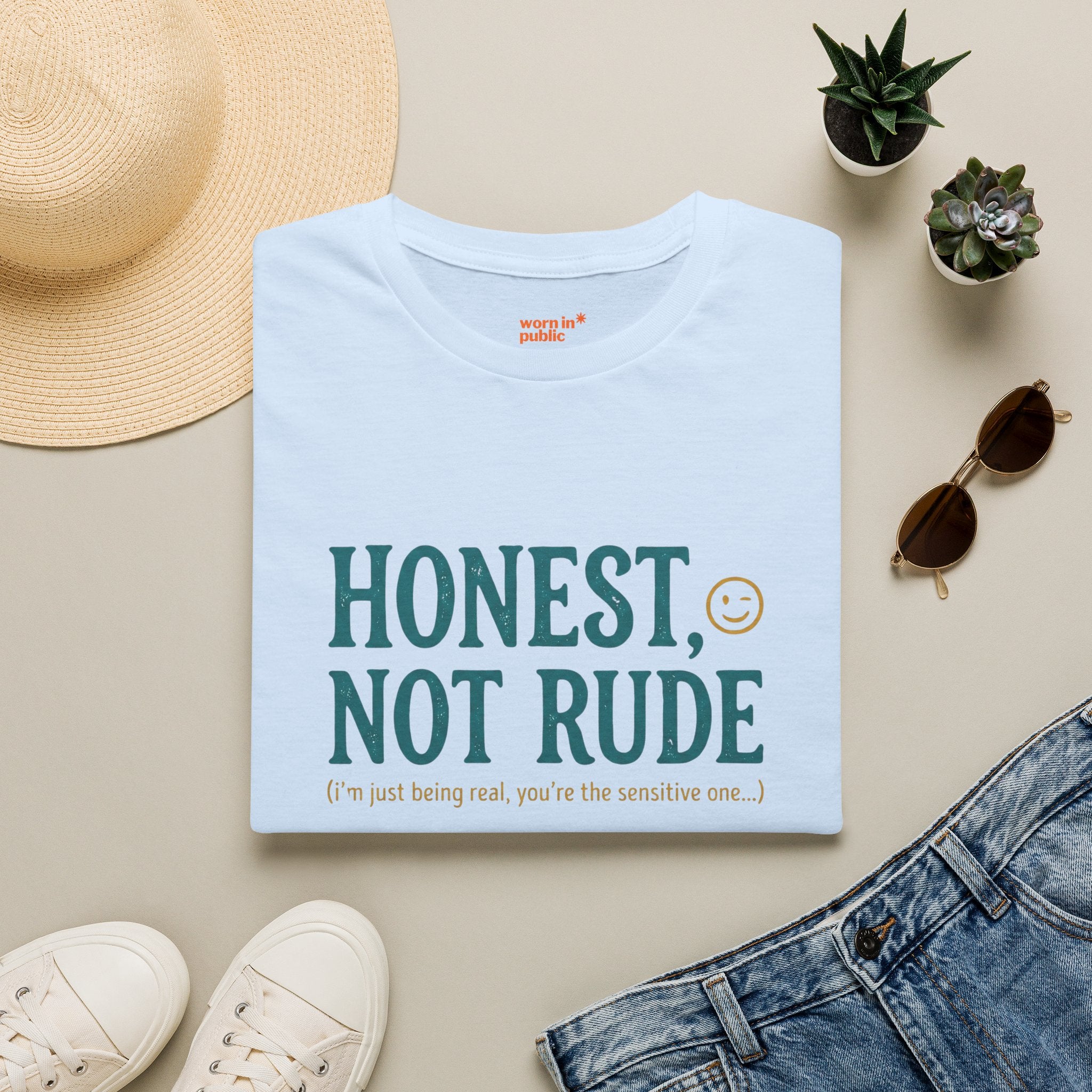 Honest Not Rude | Funny Sarcastic Unisex Graphic Tee for Real Talk