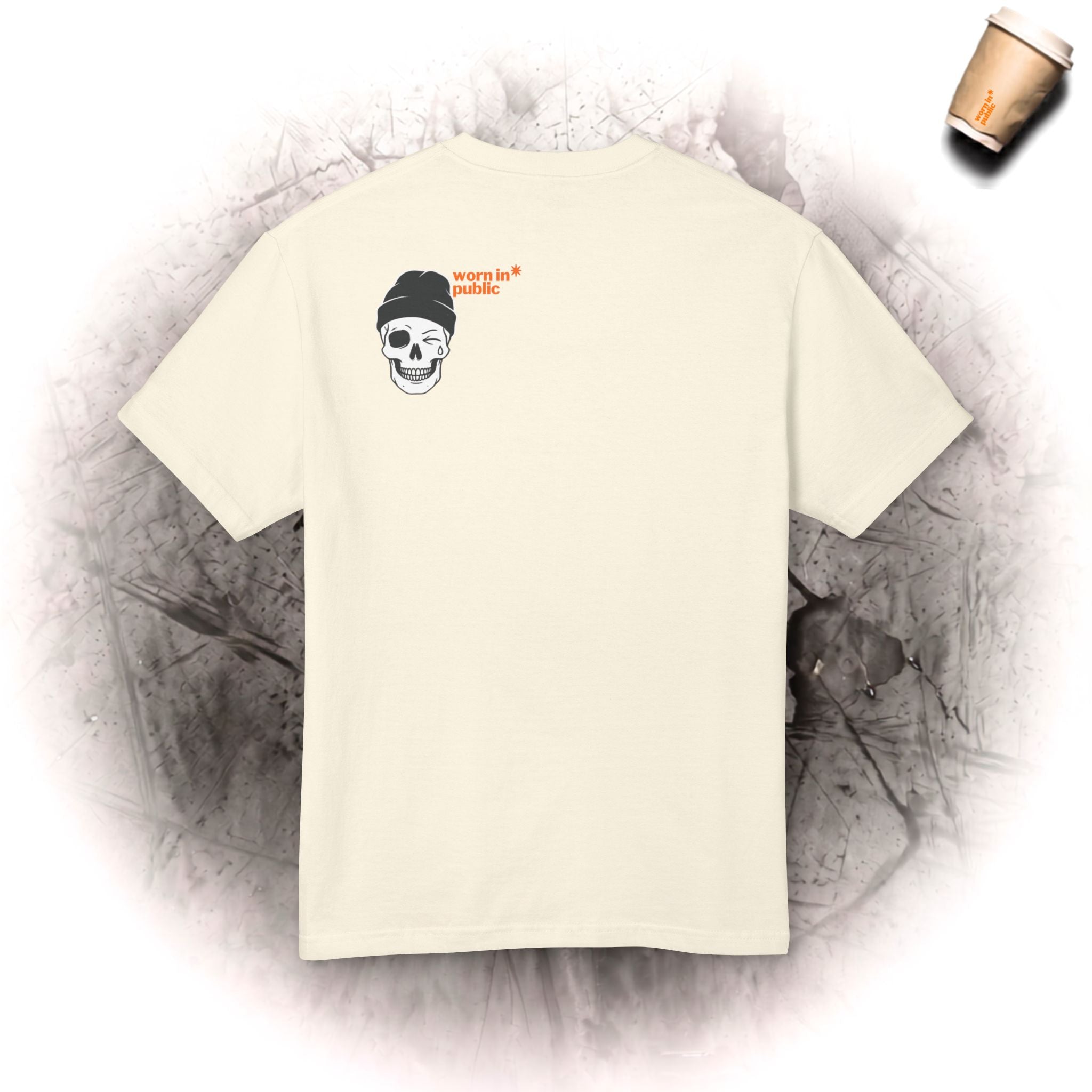 T-Shirt mit Totenkopfmotiv „Too Tired To Care“ | Lustiges, sarkastisches Grafik-T-Shirt für Erschöpfte
