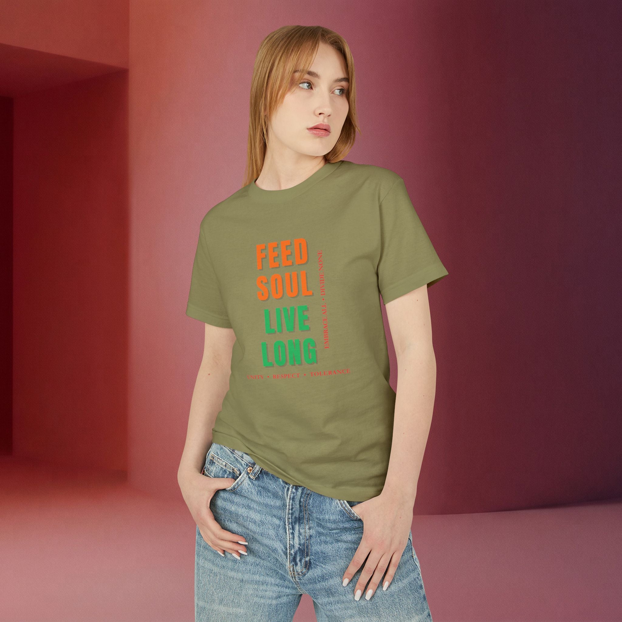 Feed Soul Live Long | Retro Unity Unisex Graphic Tee