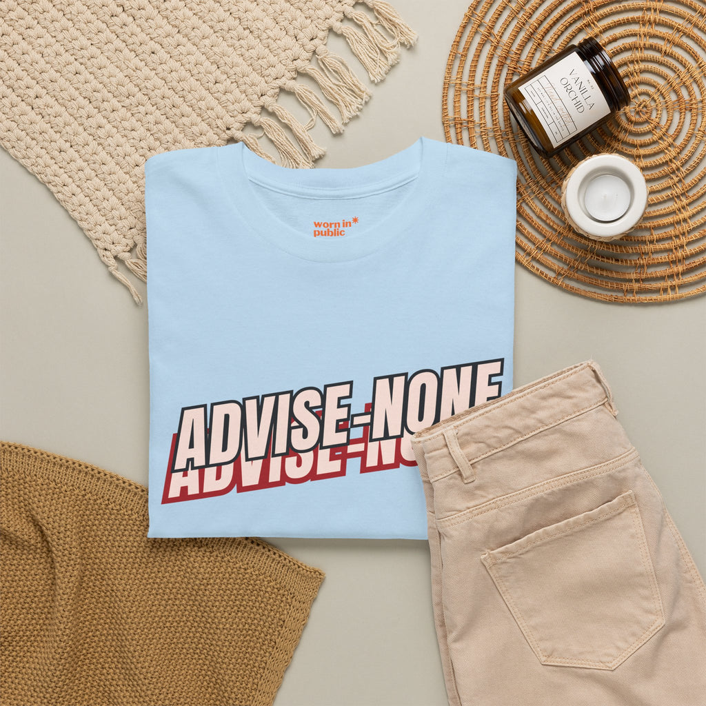 Advise None | Retro Slanted Unisex Graphic Tee