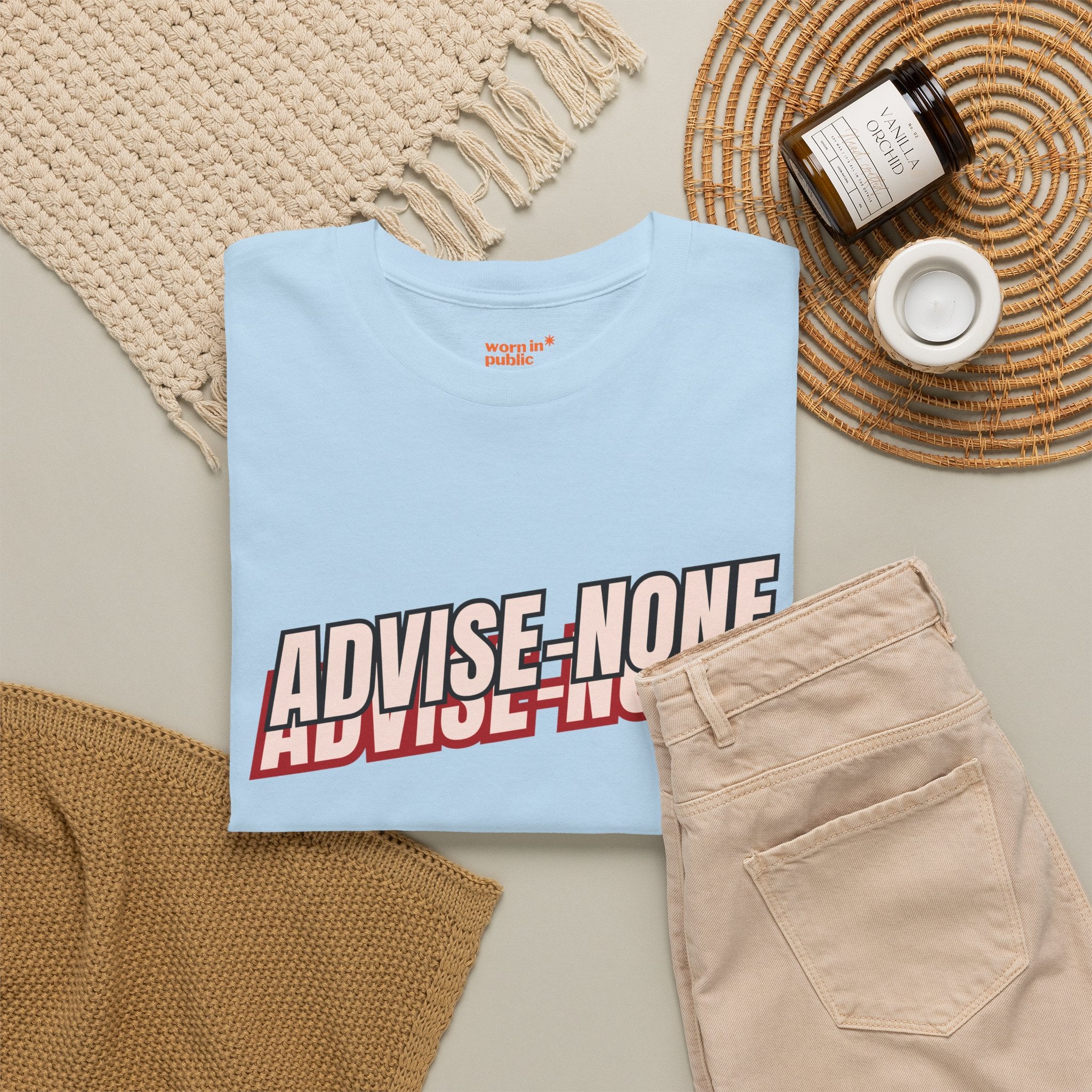 Advise None | Retro Slanted Unisex Graphic Tee