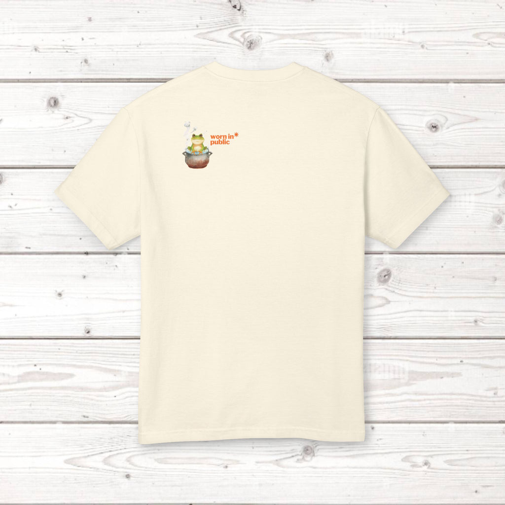 Graphic Unisex Tee — 'We Are Just The Frog in the Boiling Water' Funny Frog Shirt