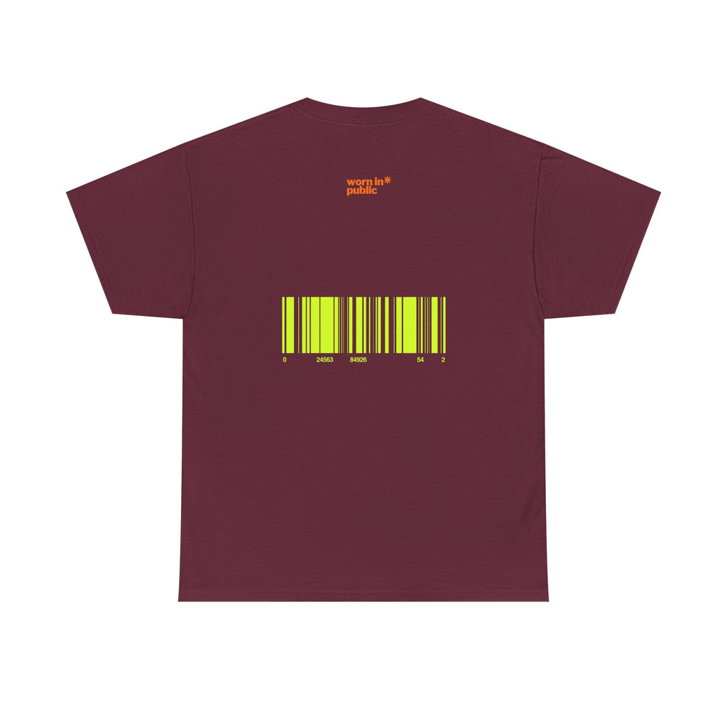 Luxuries of Life Neon Abstract Wave T-Shirt | Barcode Graphic Tee