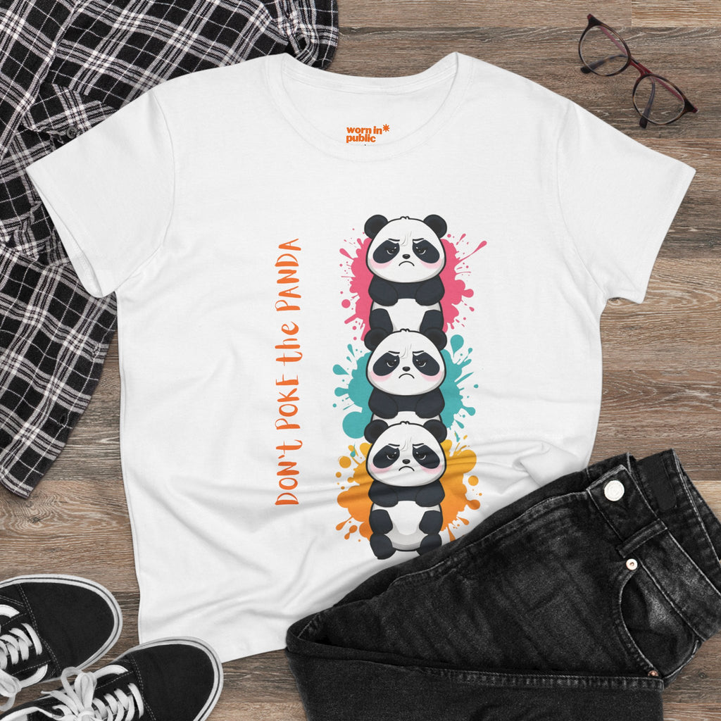 Don't Poke the Panda Women's T-Shirt | Cute Panda Stack Graphic Tee