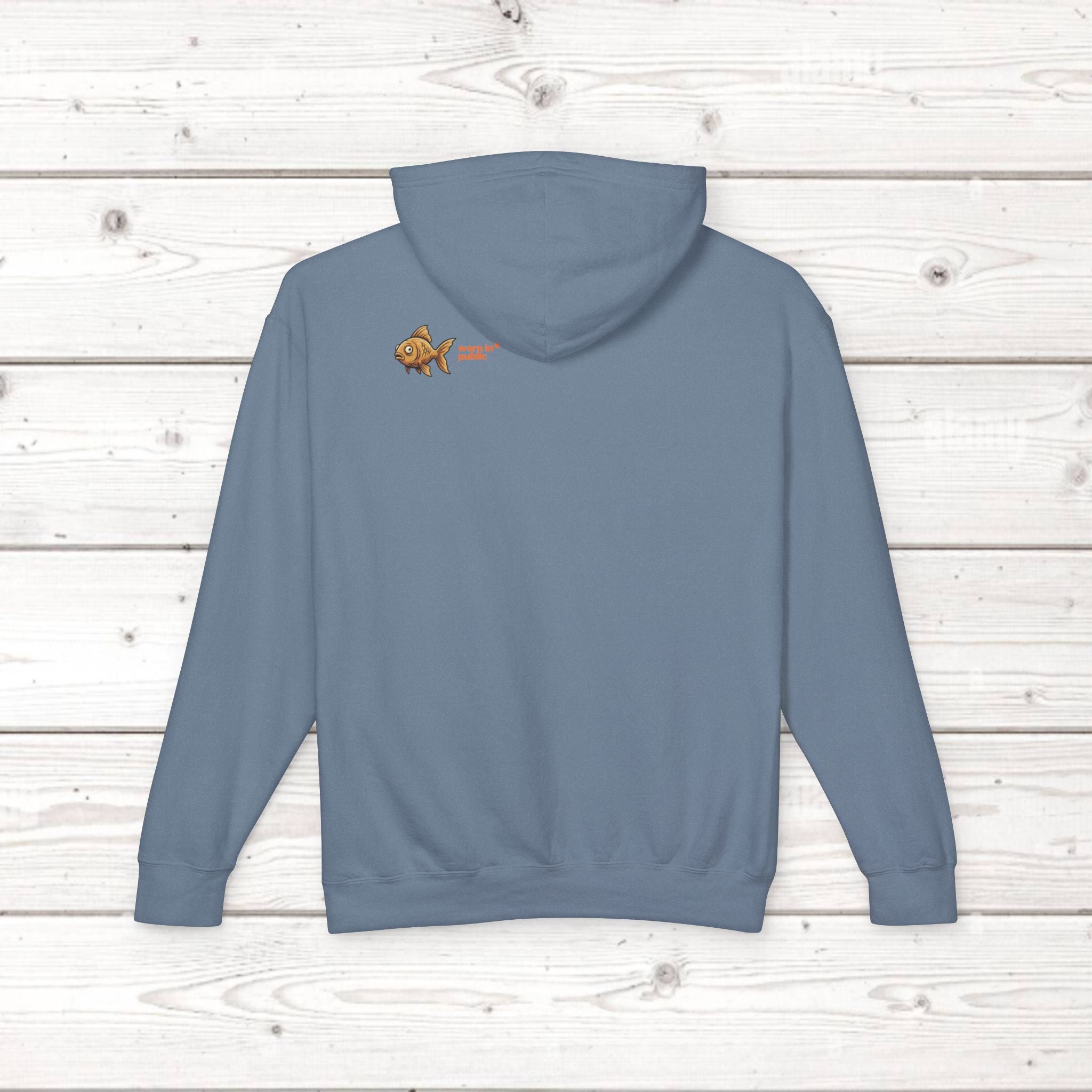 Fish Brain Substitution Plan Hoodie — Vintage Unisex Surreal Graphic Pullover