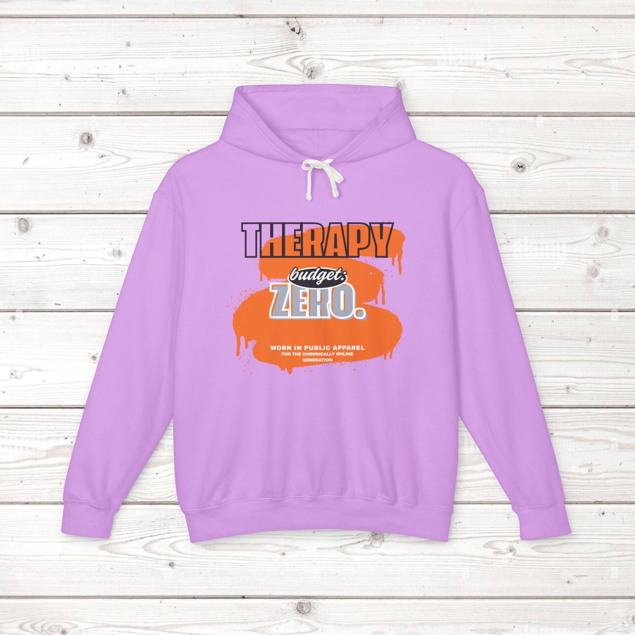 Therapy Budget Zero Hoodie | Funny Mental Health Humor Pullover