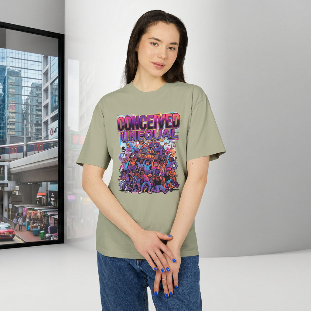 Conceived Unequal | Oversized Boxy Graphic Tee