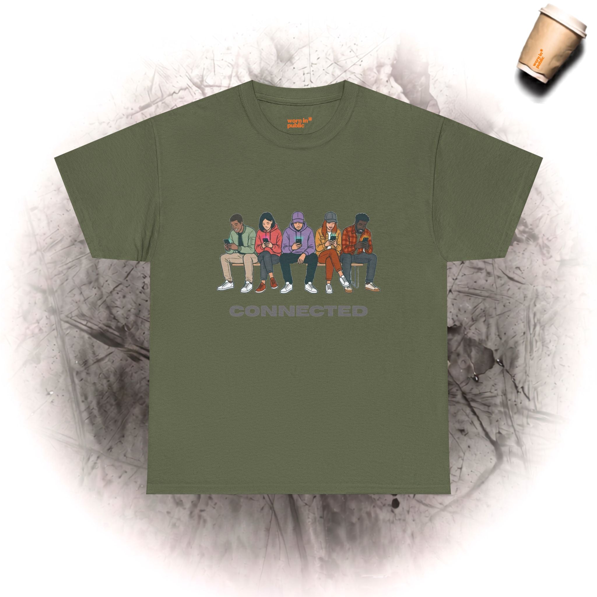 Connected Friends Graphic Tee – Casual Unisex Crewneck Shirt