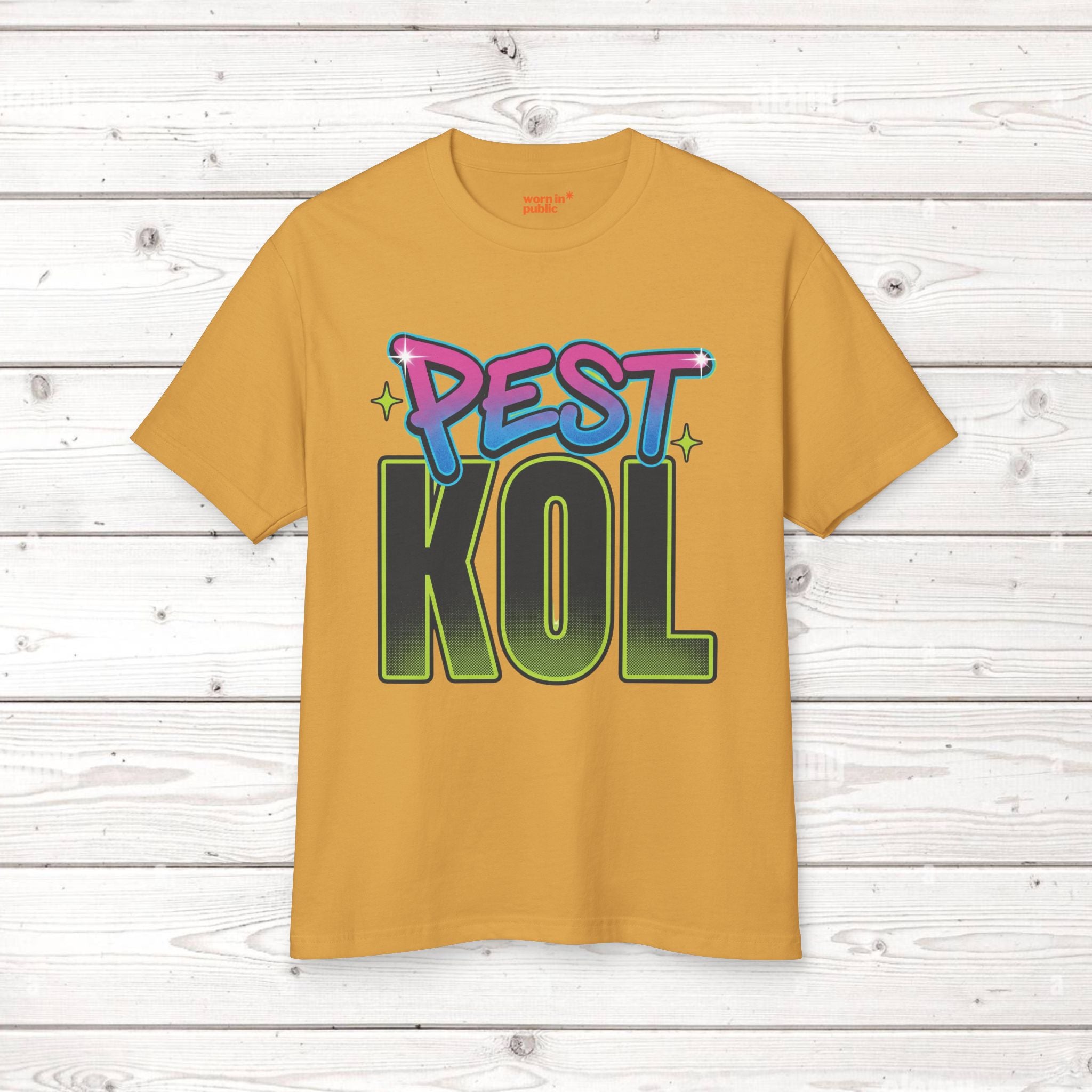 Pest Kol | Retro Unisex Streetwear Graphic Tee with Bold Lettering