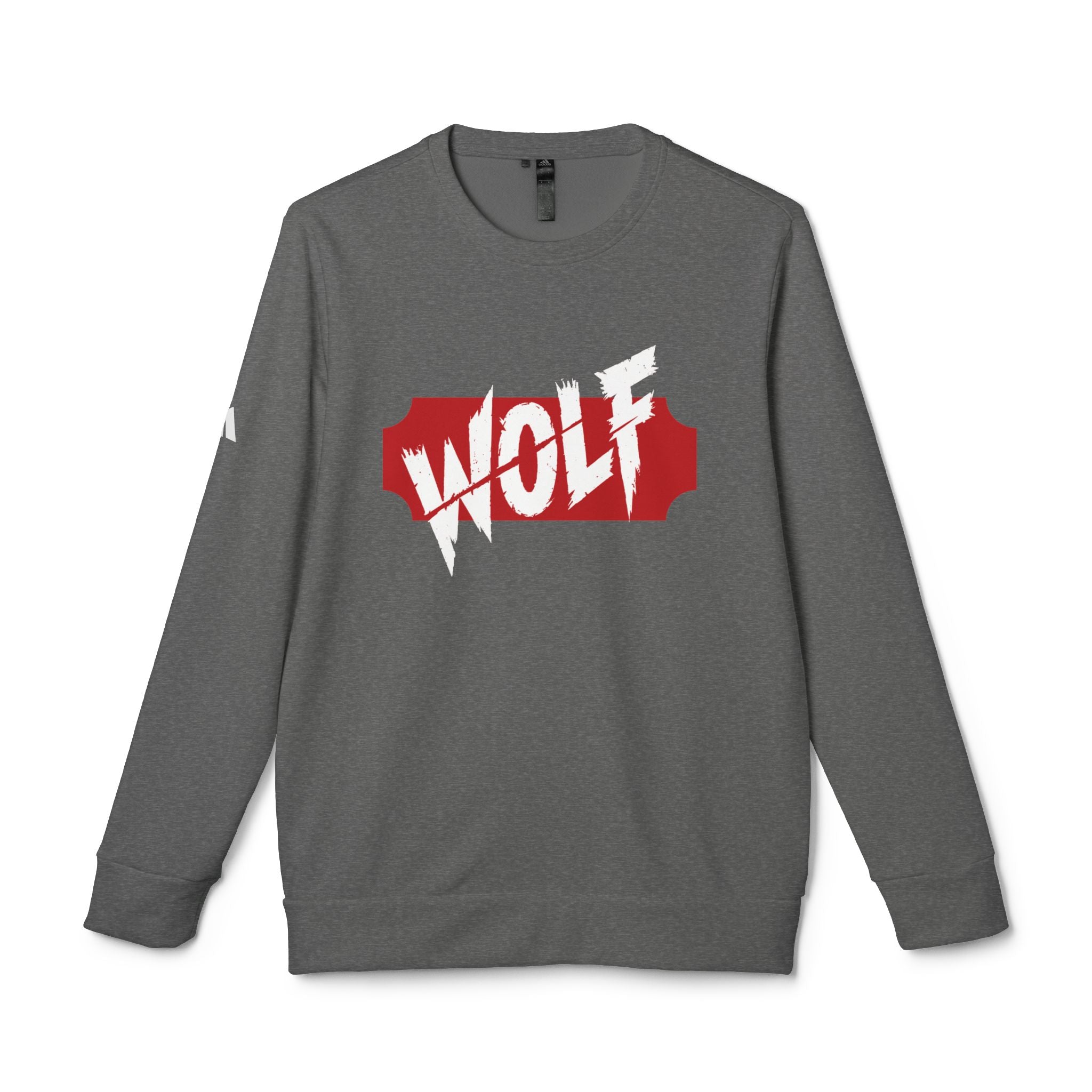 For a Wolf Crewneck Sweatshirt | Red Graphic Fleece Pullover