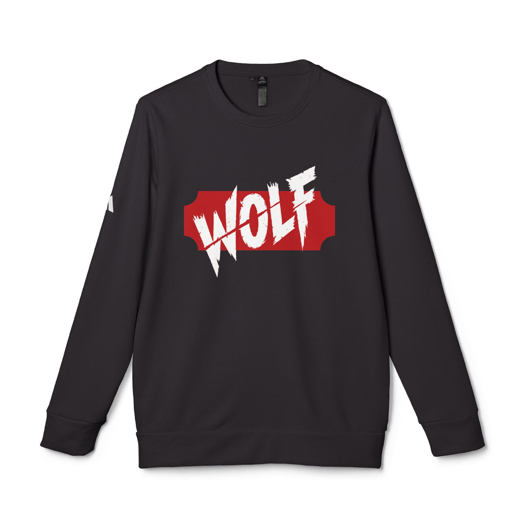 For a Wolf Crewneck Sweatshirt | Red Graphic Fleece Pullover