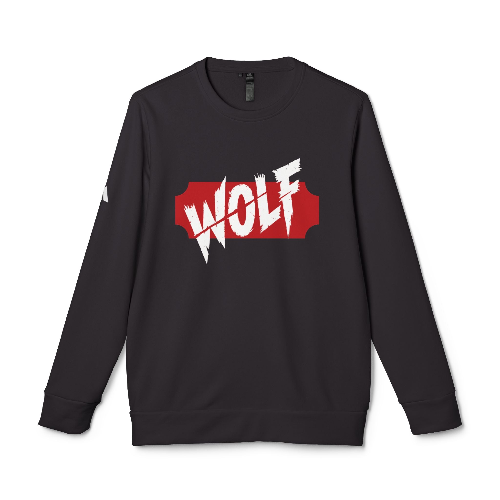 For a Wolf Crewneck Sweatshirt | Red Graphic Fleece Pullover