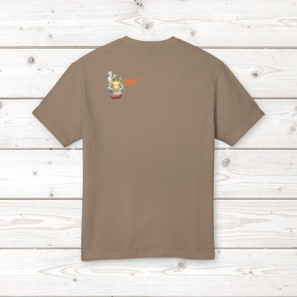 Graphic Unisex Tee — 'We Are Just The Frog in the Boiling Water' Funny Frog Shirt