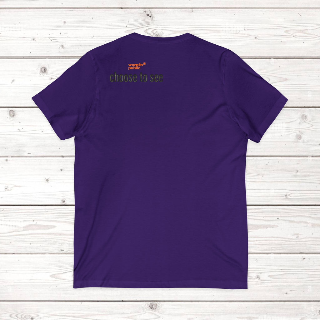 Brain User or Abuser Mens V-Neck Tee — Choose to See Graphic Awareness Shirt