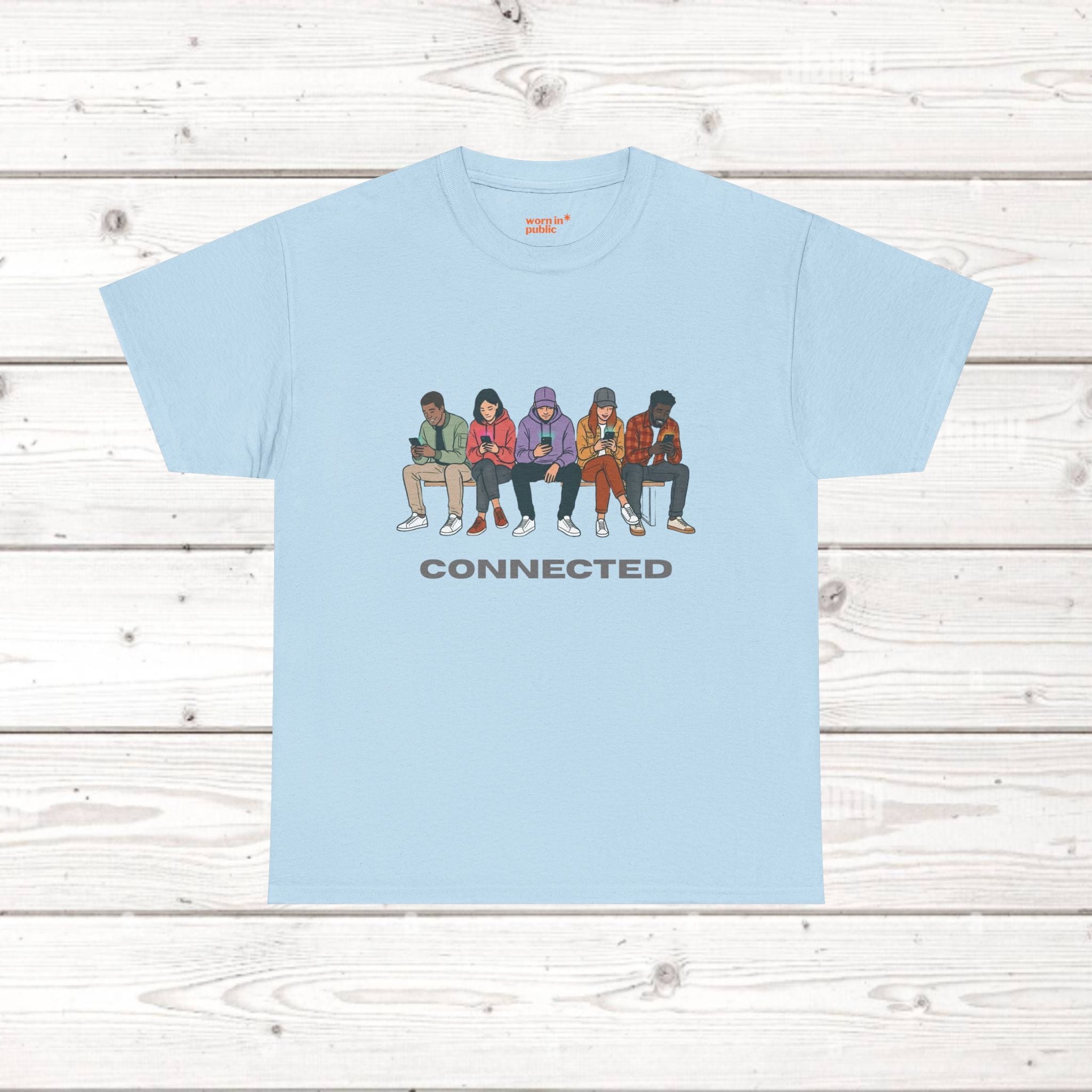 Connected Friends Graphic Tee – Casual Unisex Crewneck Shirt