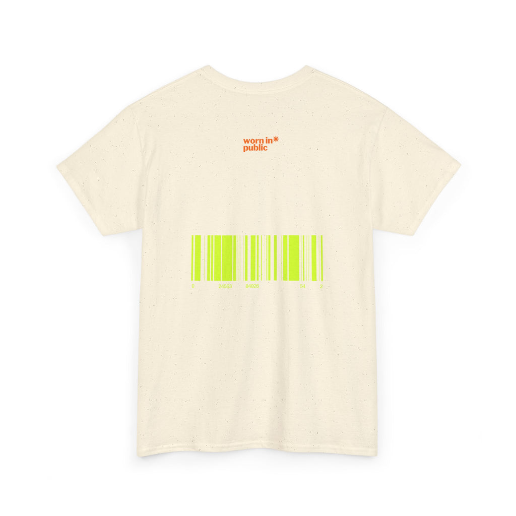 Luxuries of Life Neon Abstract Wave T-Shirt | Barcode Graphic Tee