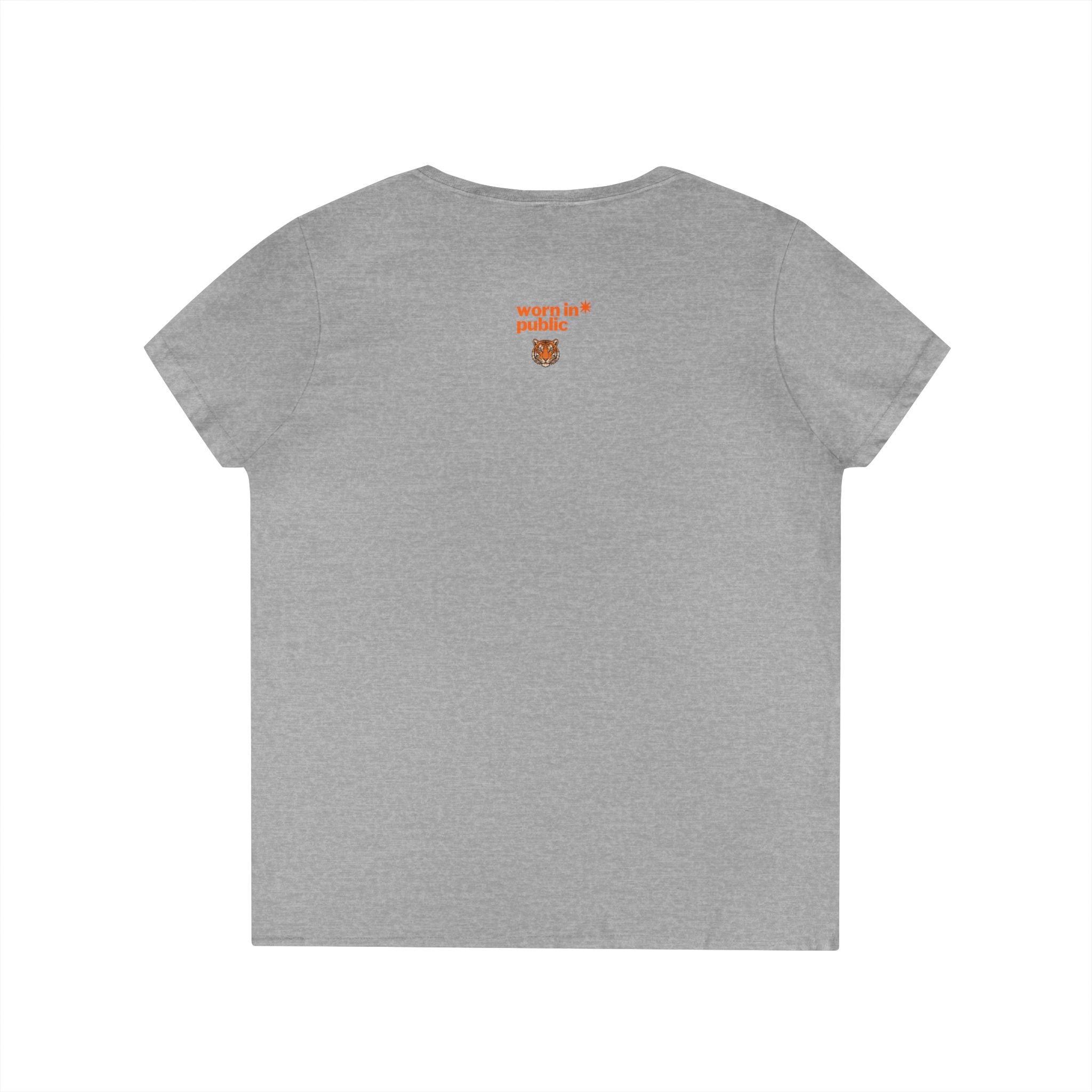 Kitten or Tiger? V-Neck T-Shirt | Cute Cat Illustration Pastel Graphic Tee