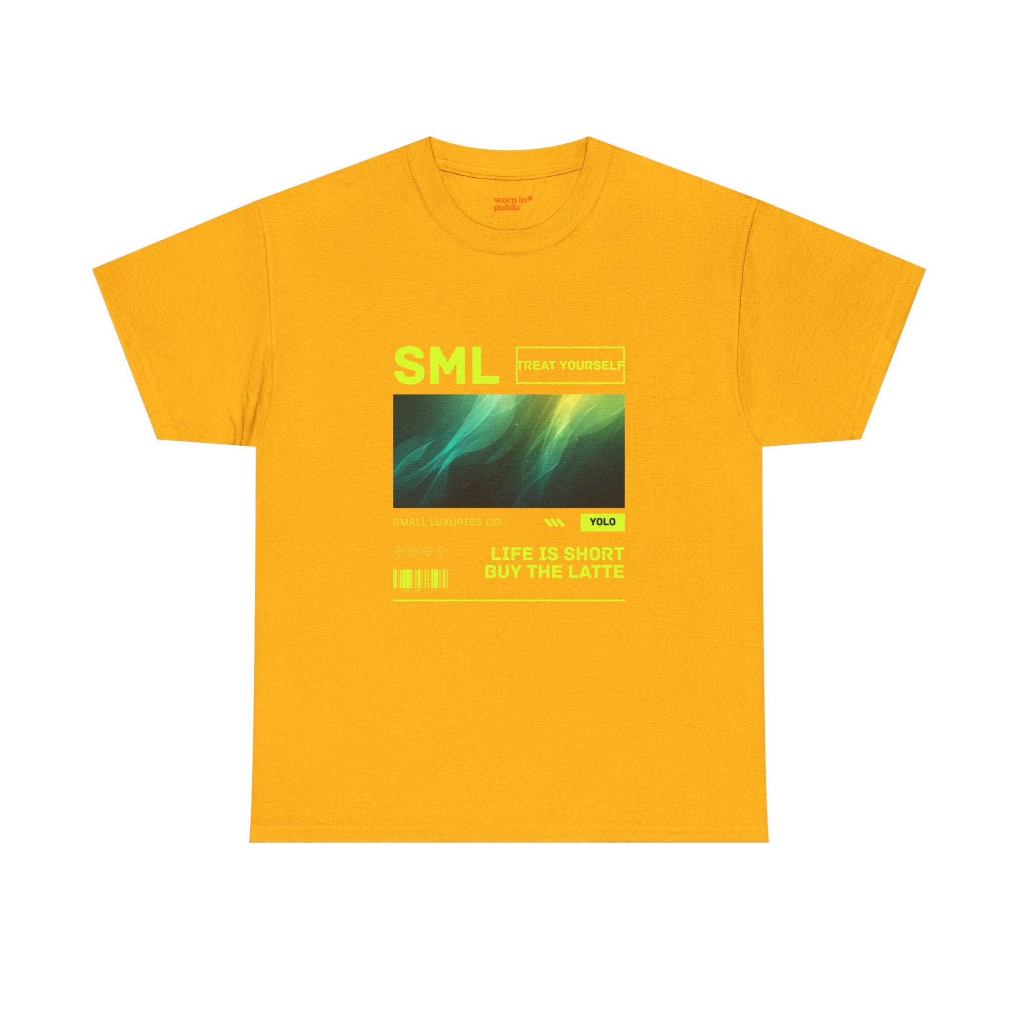 Luxuries of Life Neon Abstract Wave T-Shirt | Barcode Graphic Tee