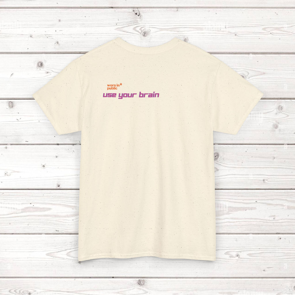 Brain User or Abuser GEN Z Unisex Tee — Retro Cyberpunk "Use Your Brain" Graphic T-Shirt