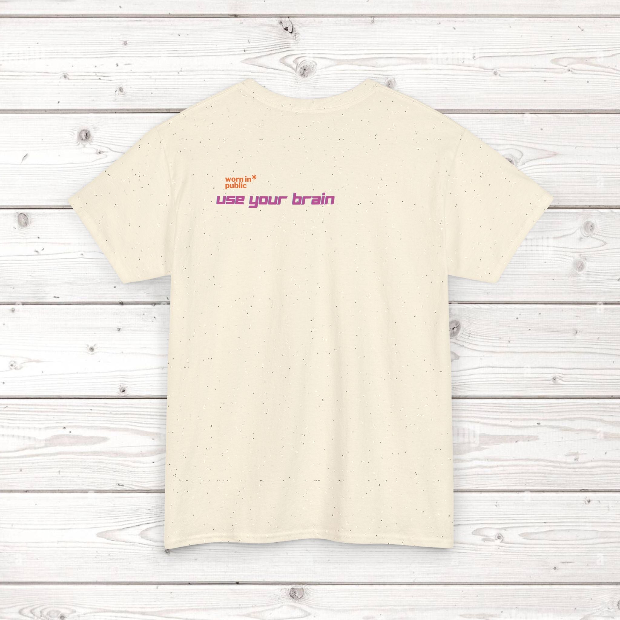 Brain User or Abuser GEN Z Unisex Tee — Retro Cyberpunk "Use Your Brain" Graphic T-Shirt