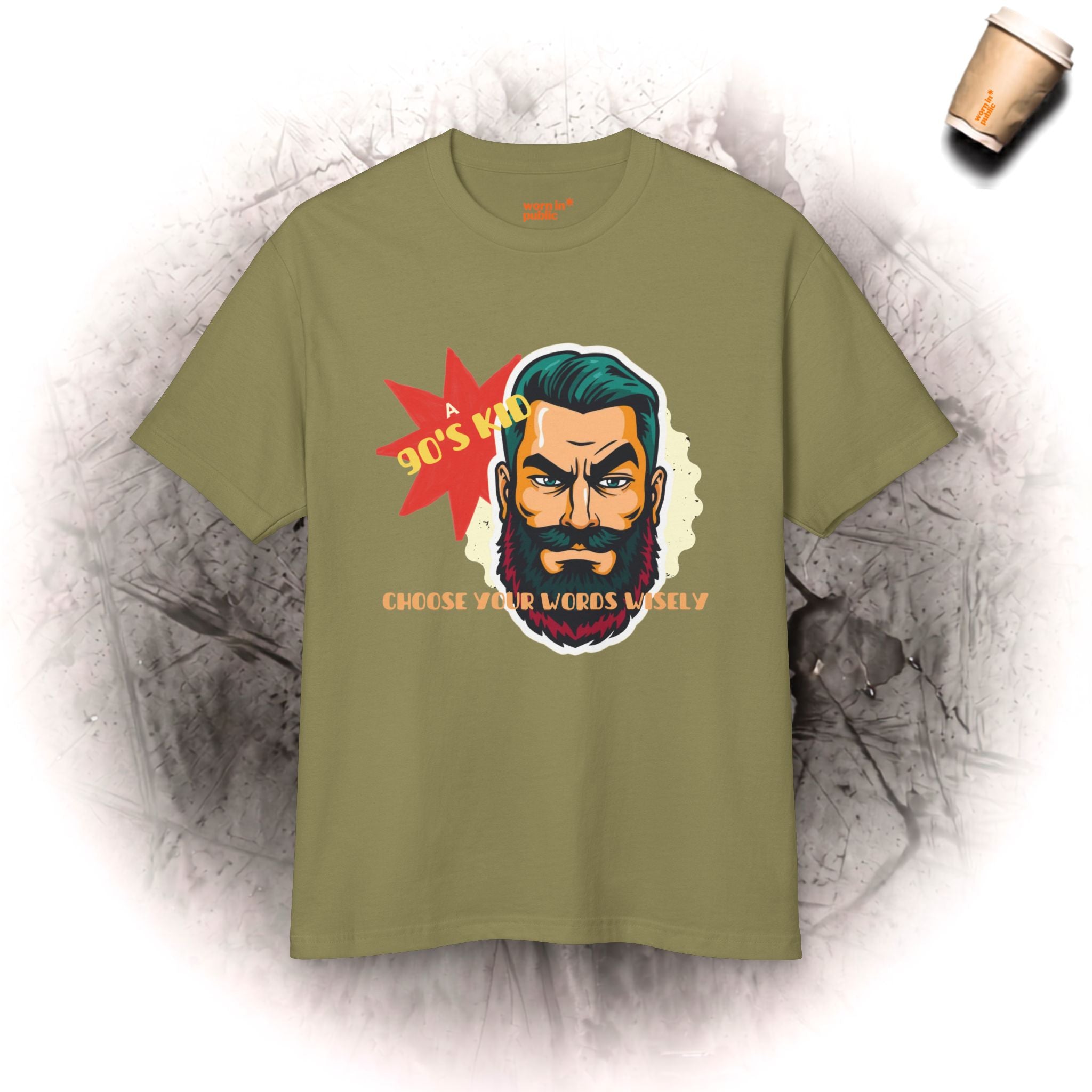 Born in the 90's comes with a beard T-Shirt | T-Shirt für echte Männer