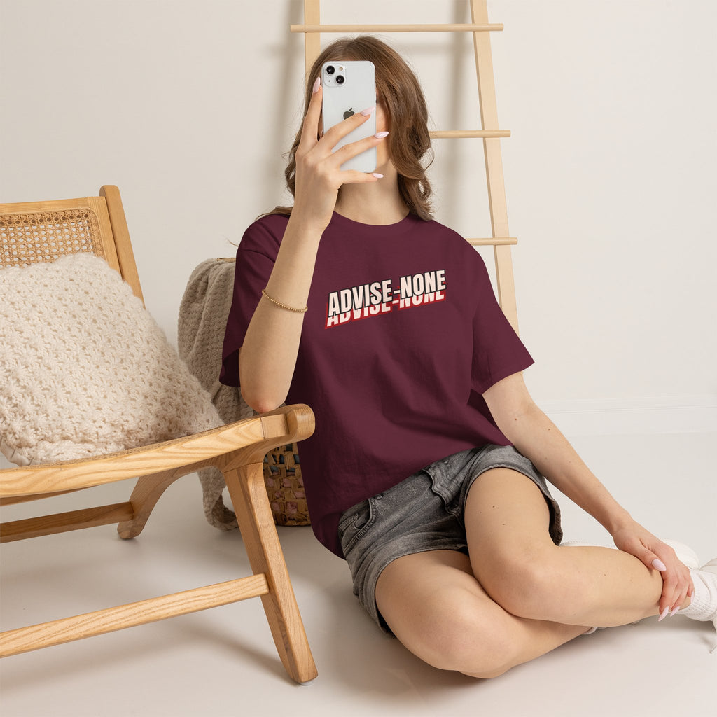Advise None | Retro Slanted Unisex Graphic Tee