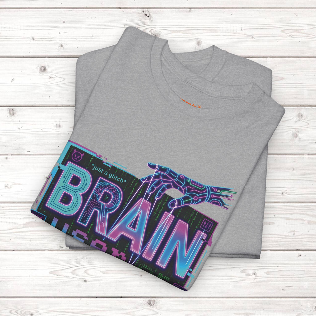 Brain User or Abuser GEN Z Unisex Tee — Retro Cyberpunk "Use Your Brain" Graphic T-Shirt