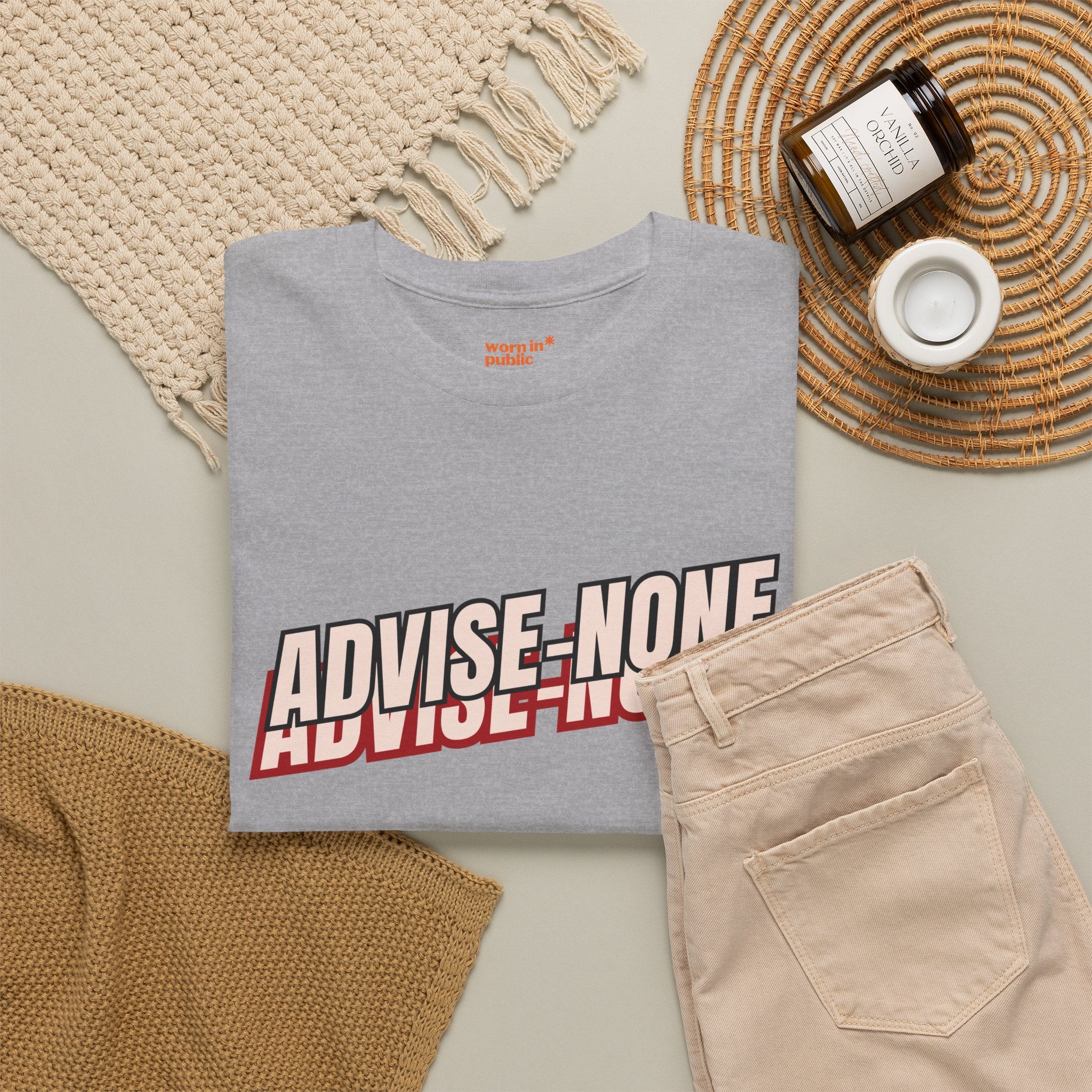 Advise None | Retro Slanted Unisex Graphic Tee