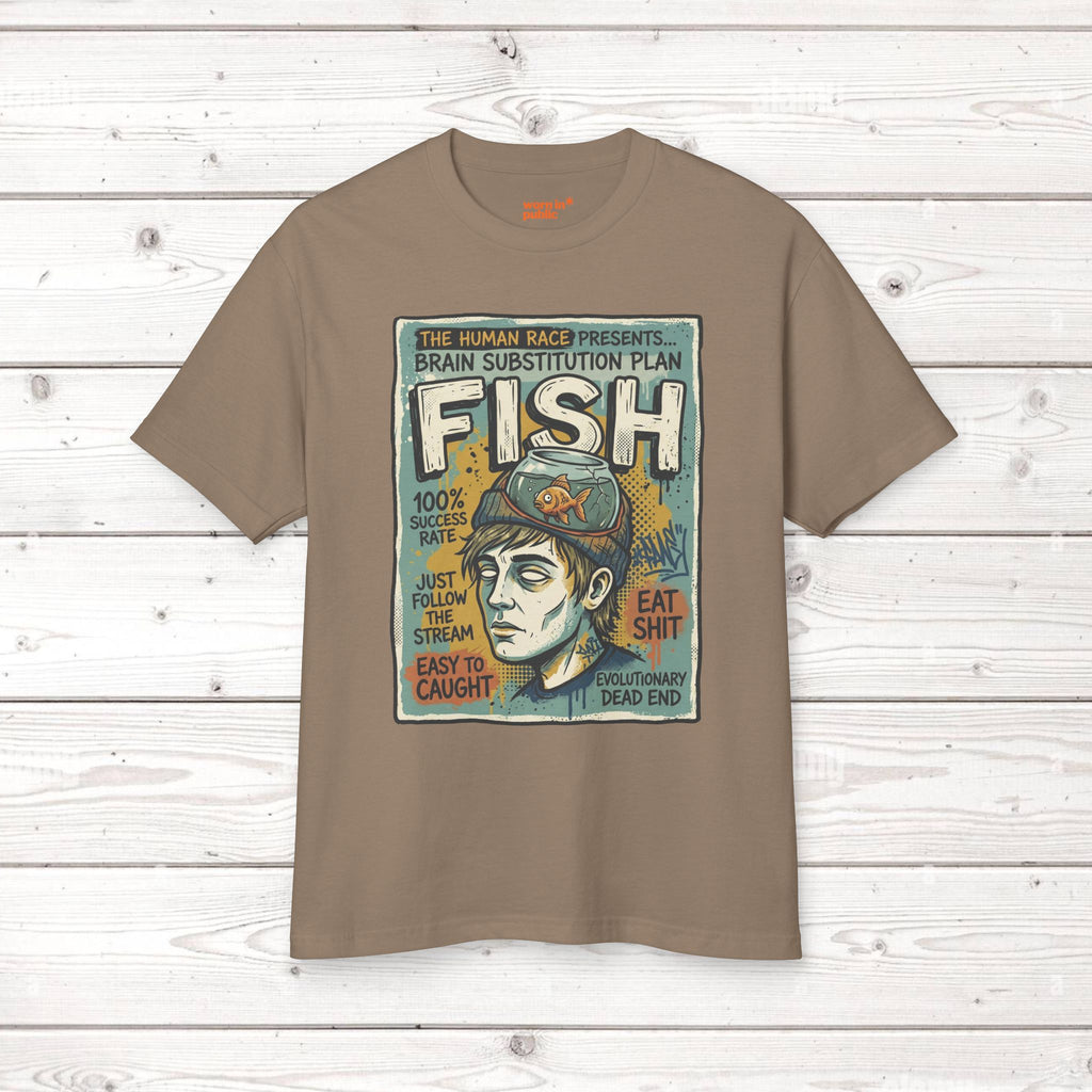 Fish Brain | Unisex Vintage Surreal Graphic Tee