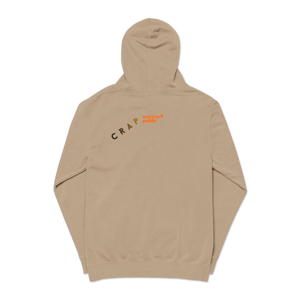 Fashion SHITS Hoodie | Minimal 'Crate' Graphic Pullover in Vintage Wash