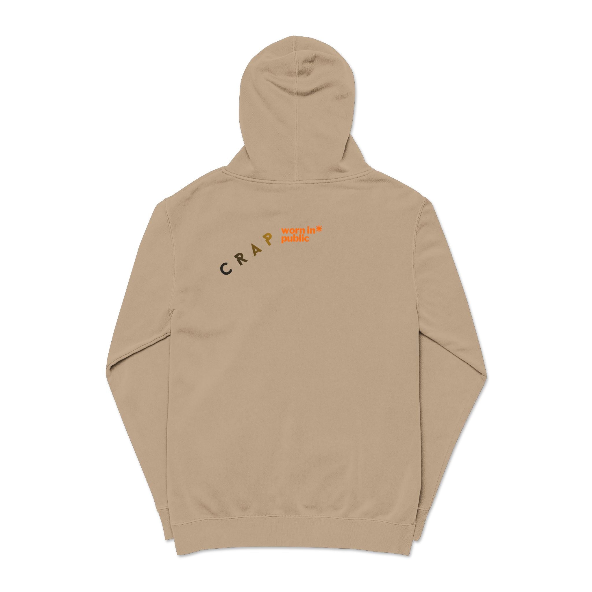 Fashion SHITS Hoodie | Minimal 'Crate' Graphic Pullover in Vintage Wash