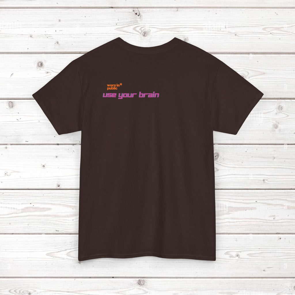 Brain User or Abuser GEN Z Unisex Tee — Retro Cyberpunk "Use Your Brain" Graphic T-Shirt