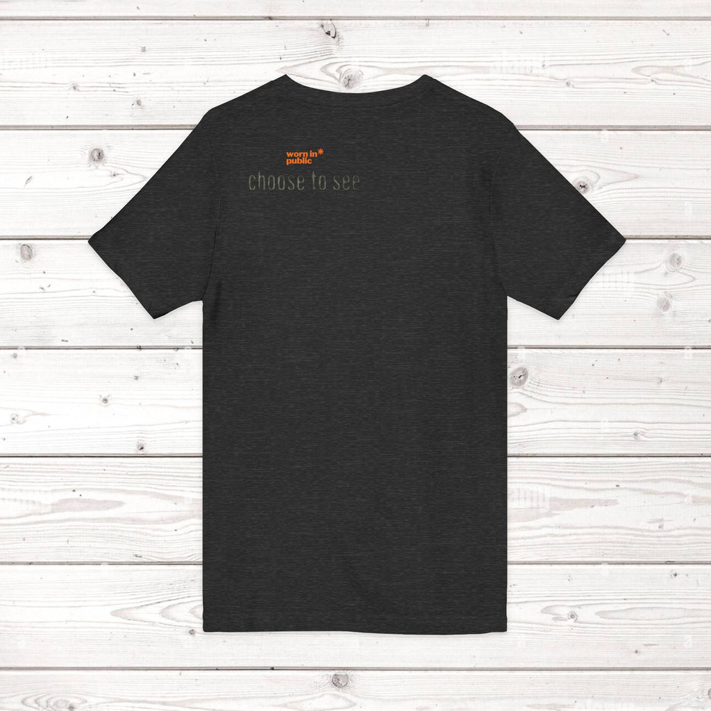 Brain User or Abuser Mens V-Neck Tee — Choose to See Graphic Awareness Shirt