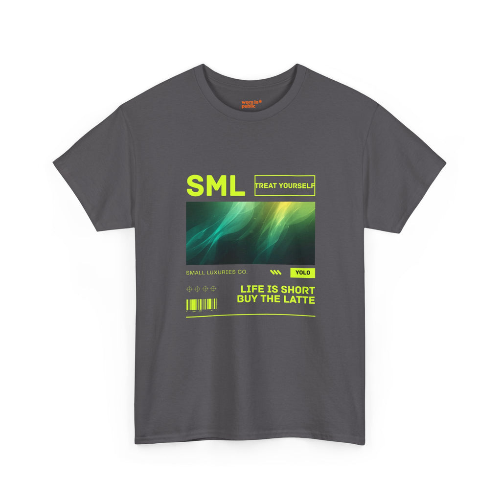 Luxuries of Life Neon Abstract Wave T-Shirt | Barcode Graphic Tee