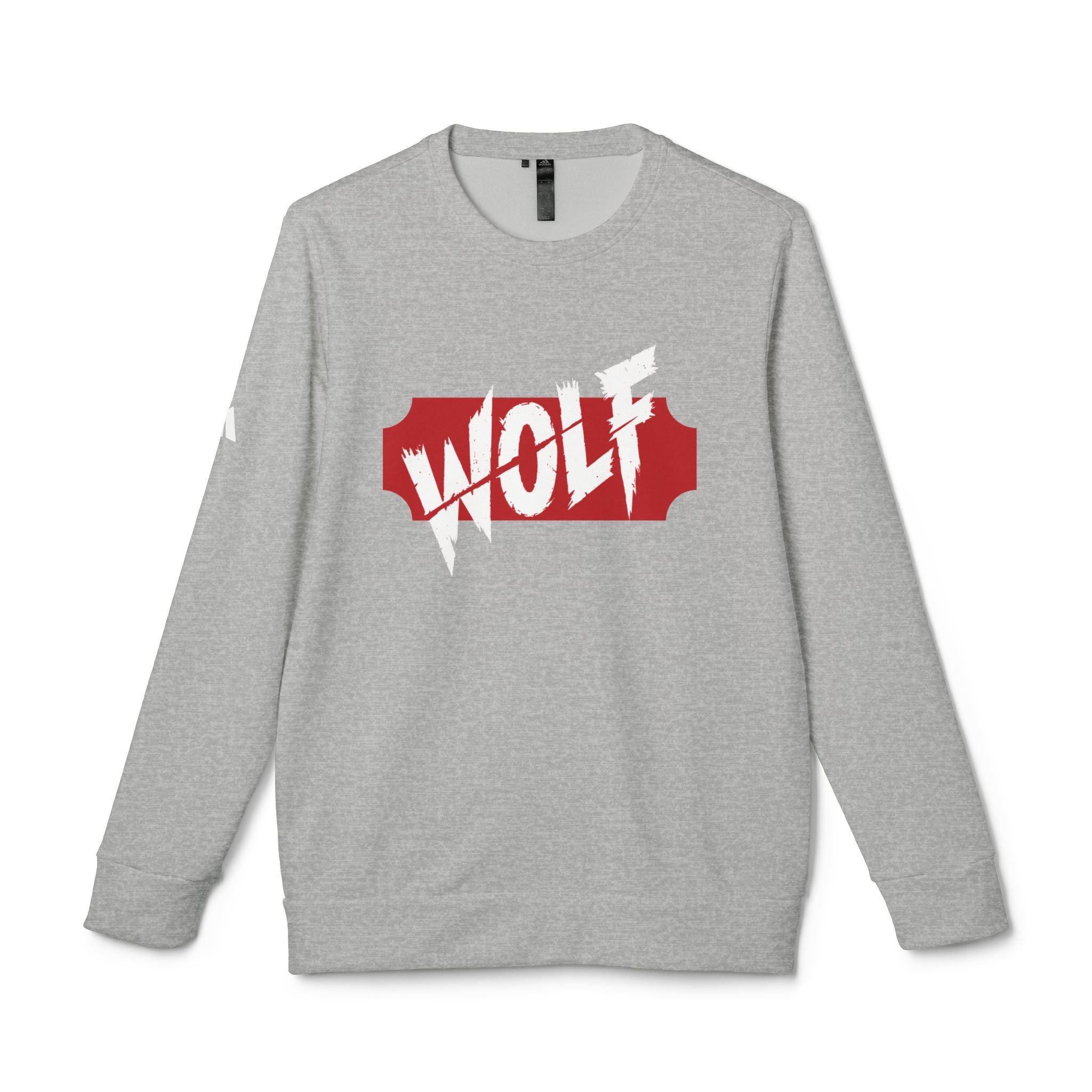 For a Wolf Crewneck Sweatshirt | Red Graphic Fleece Pullover